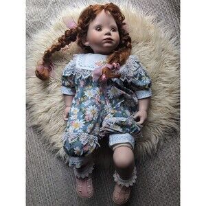 Aori Doll Collector Series Doll Red Braided Hair & Floral Jumpsuit 25" SuperCute